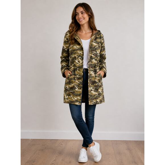 unbranded Jackets & Blazers - Long Camouflage Hooded Jacket Coat